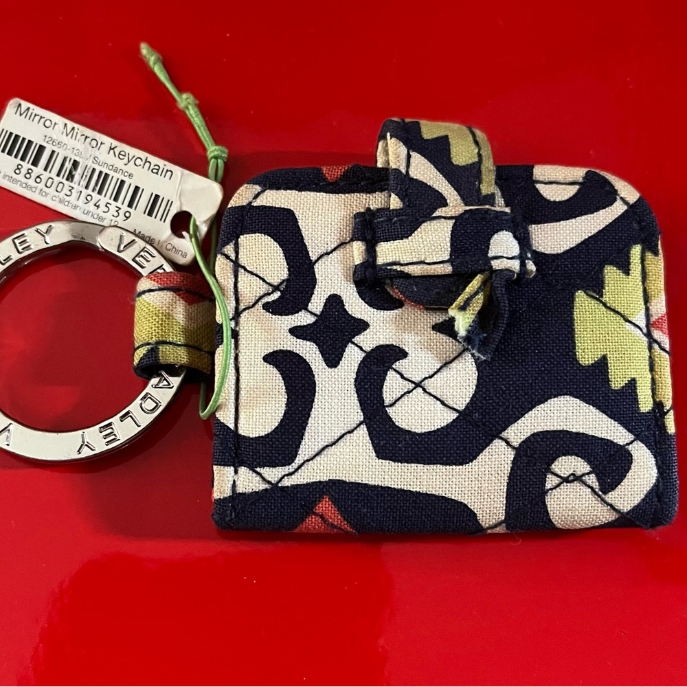 Vera Bradley Mirror Mirror Retired Sun Valley Keychain - AS IS